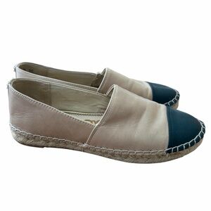 Sam Edelman Krissy Espadrille Flats Beige Black Cap
Toe Size 7.5...
